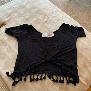 Fringe T Crop top